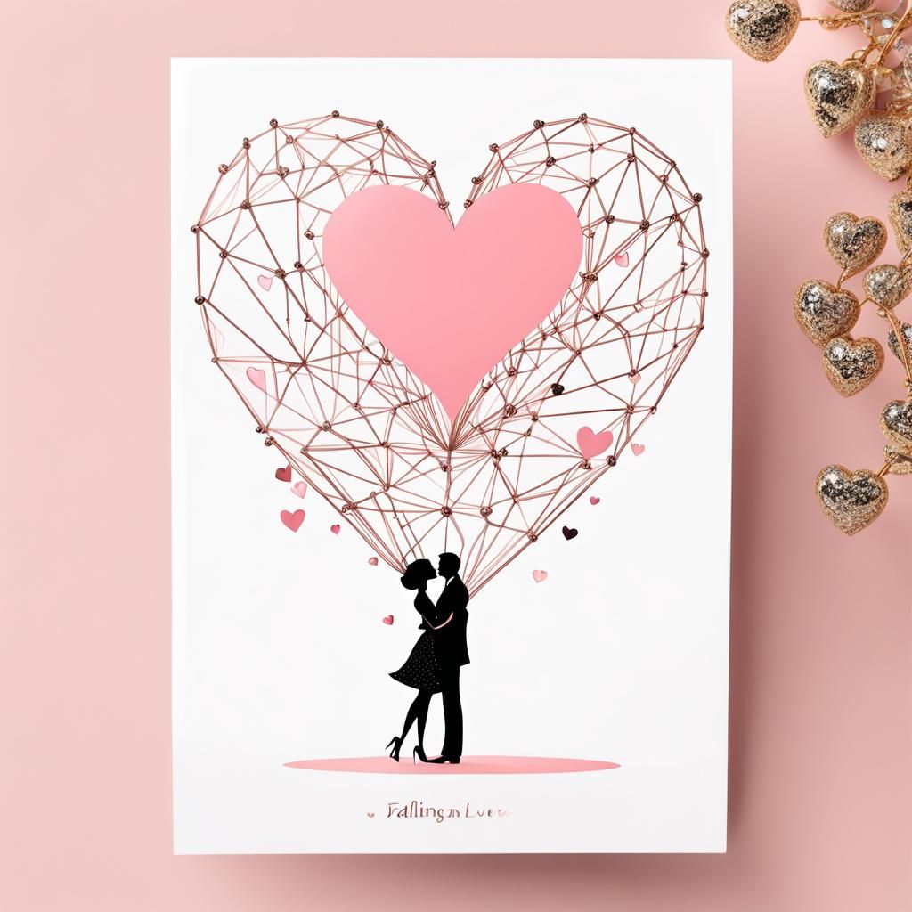 Elegant Doodle Sketch of Falling in Love