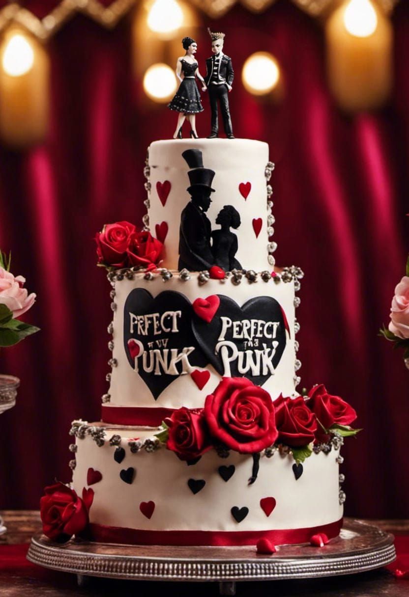 Punk wedding cake