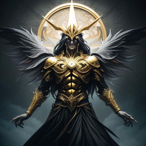 Volo and Arceus Fusion in Dark Fantasy Style