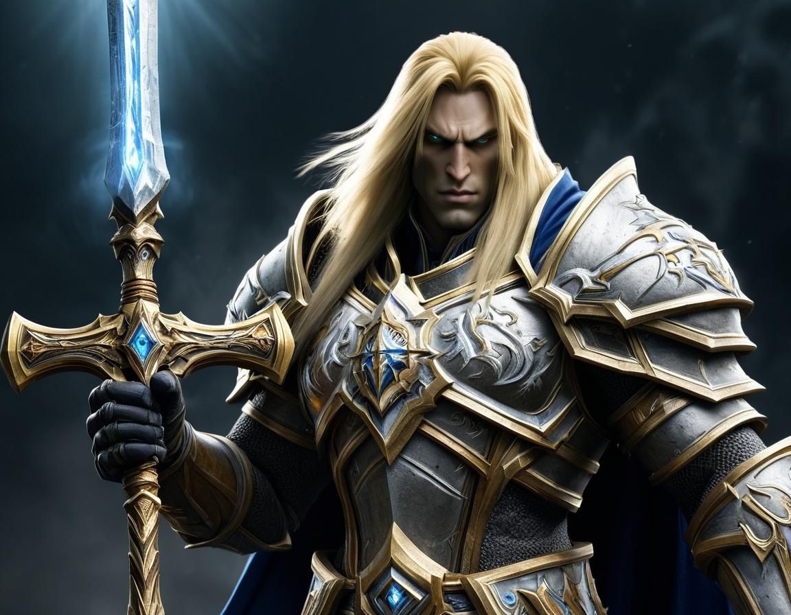 Arthas, the Blond Knight Prince in Action