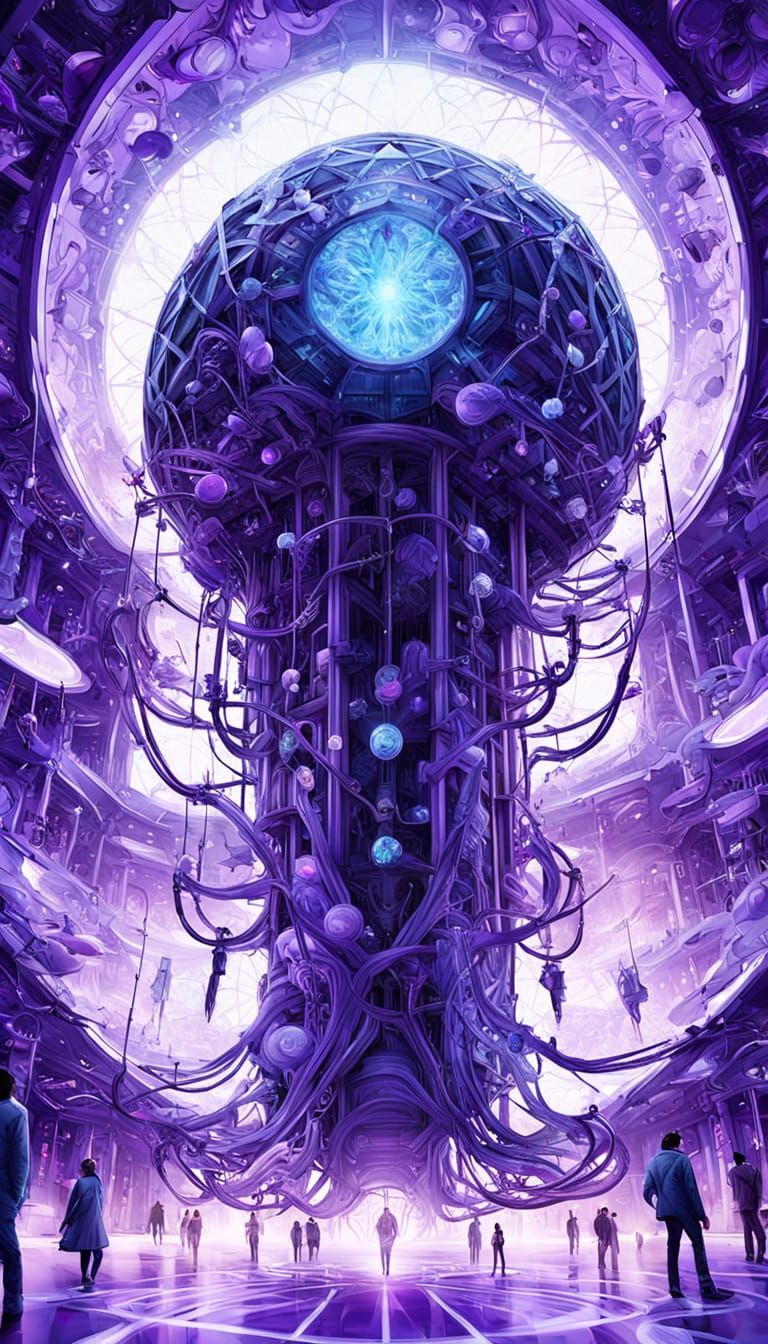 Surrealistic Cosmic Healing Chamber in Digital Art