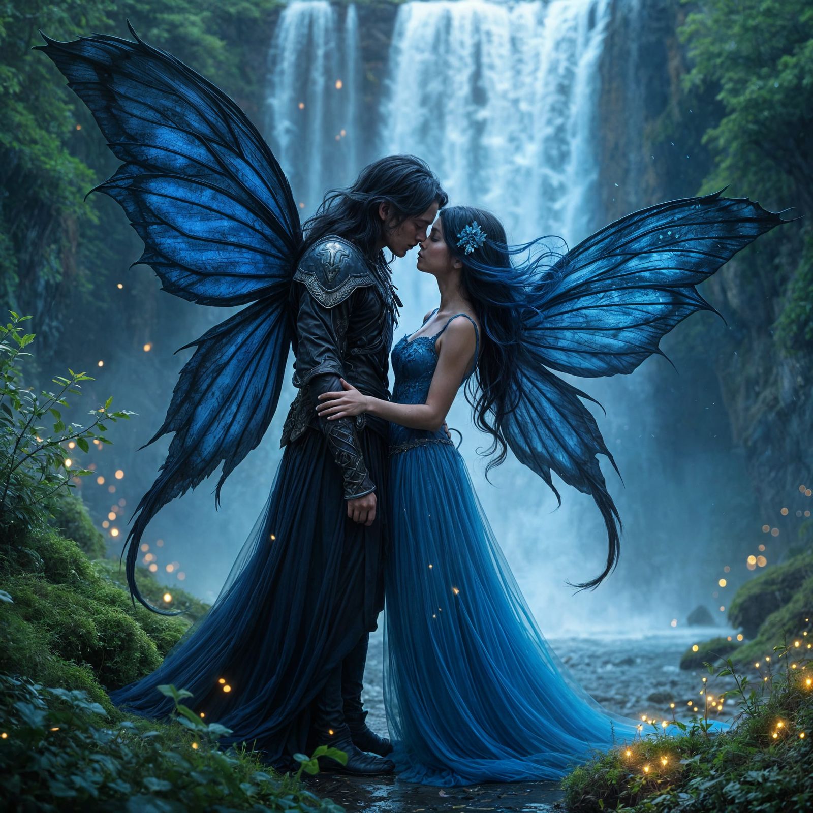 Moonlit Fairy Romance in Enchanted Forest