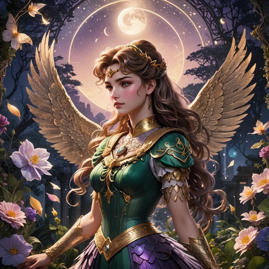 Sailor Jupiter in Ornate Armor: Fantasy Art