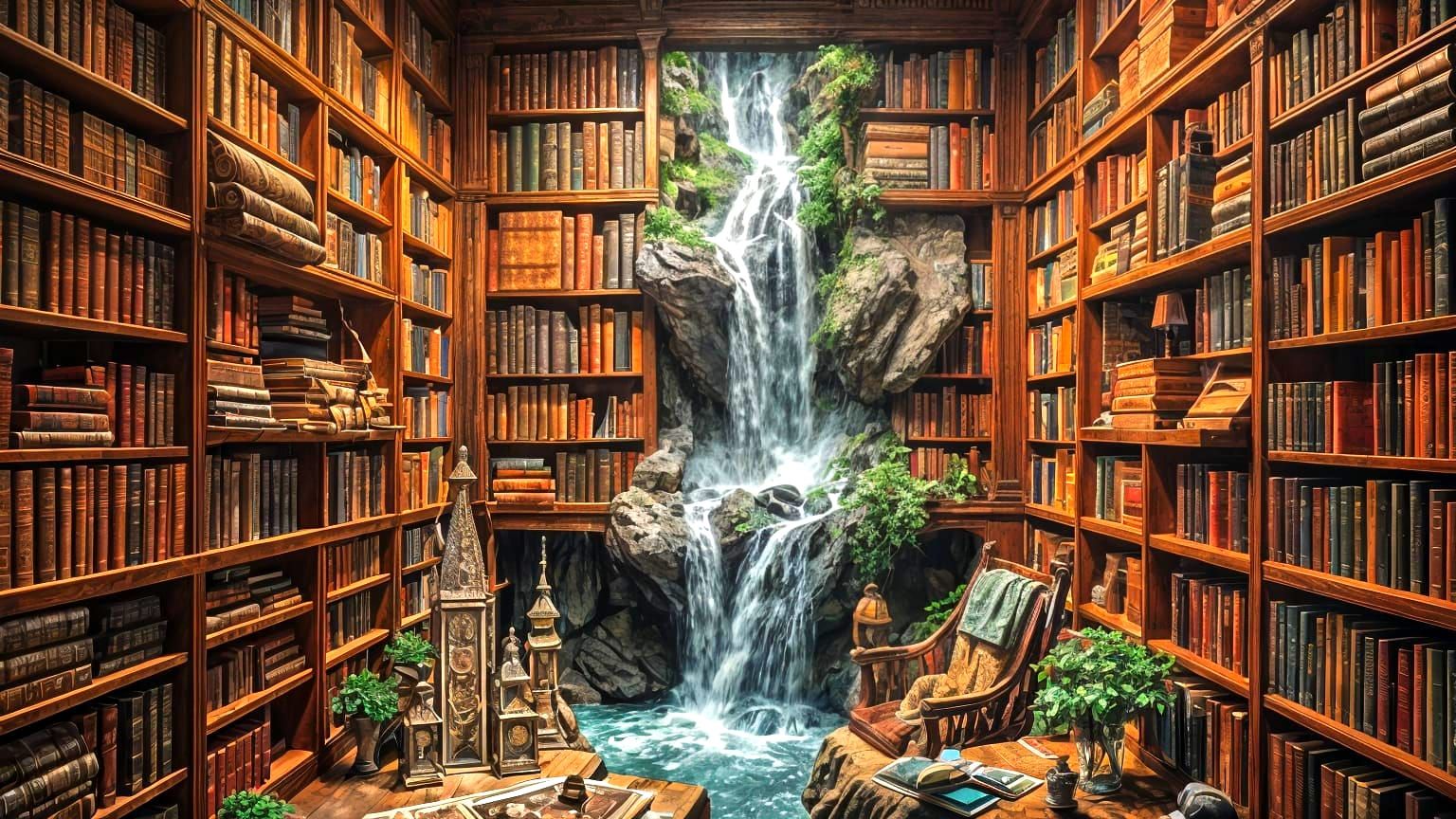 Victorian Engraving: Literary Oasis Fantasy Landscape