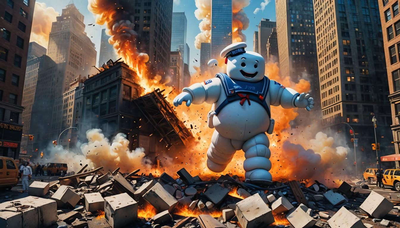 Stay Puft Marshmallow Man World Trade Center Destruction