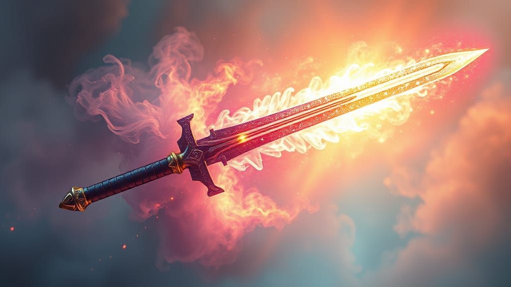 Surreal Energy Blade in Luminous Ether Style