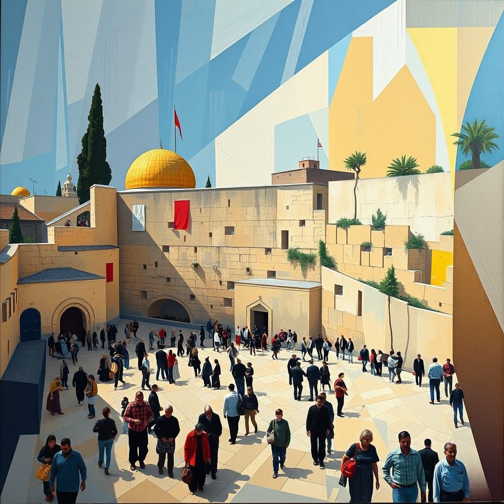Cubist Masterpiece of the Western Wall in Jerusalem