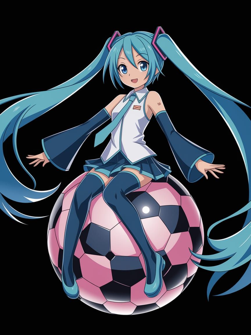Vocaloid Idol in Bouncy Playful Pose