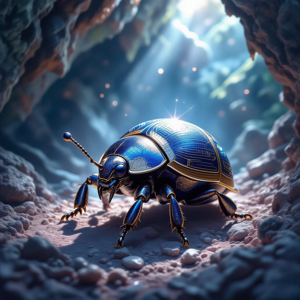 Jewel Beetle Queen on Amethyst Geode