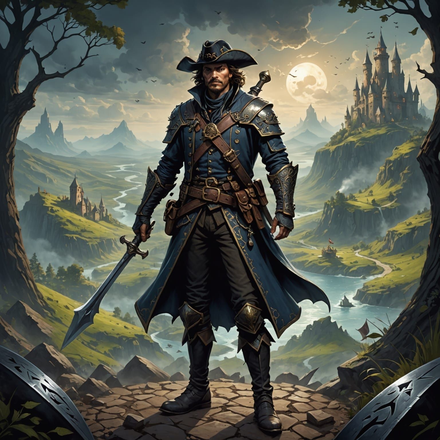 Jack of Spades Explorer in Card-Themed Fantasy World