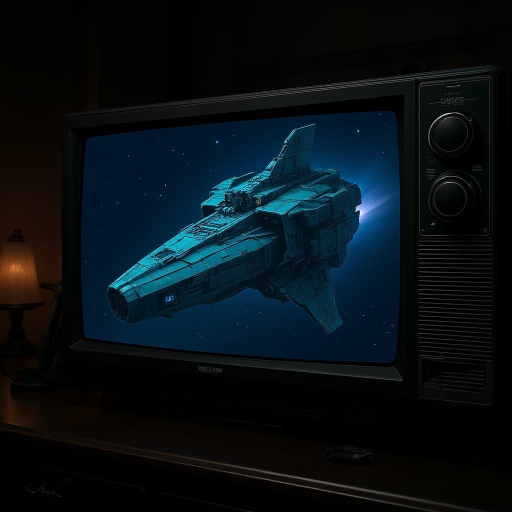 Video Game Splash Screen: Crashed Spaceship