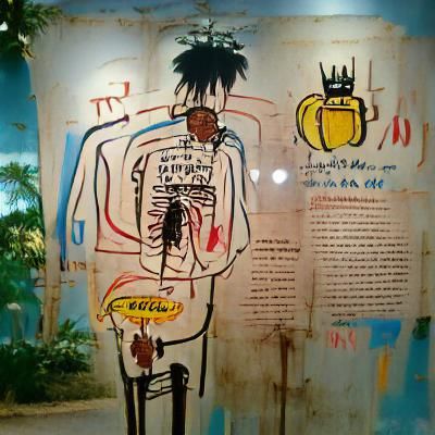 Basquiat-Inspired Abstract Portrait