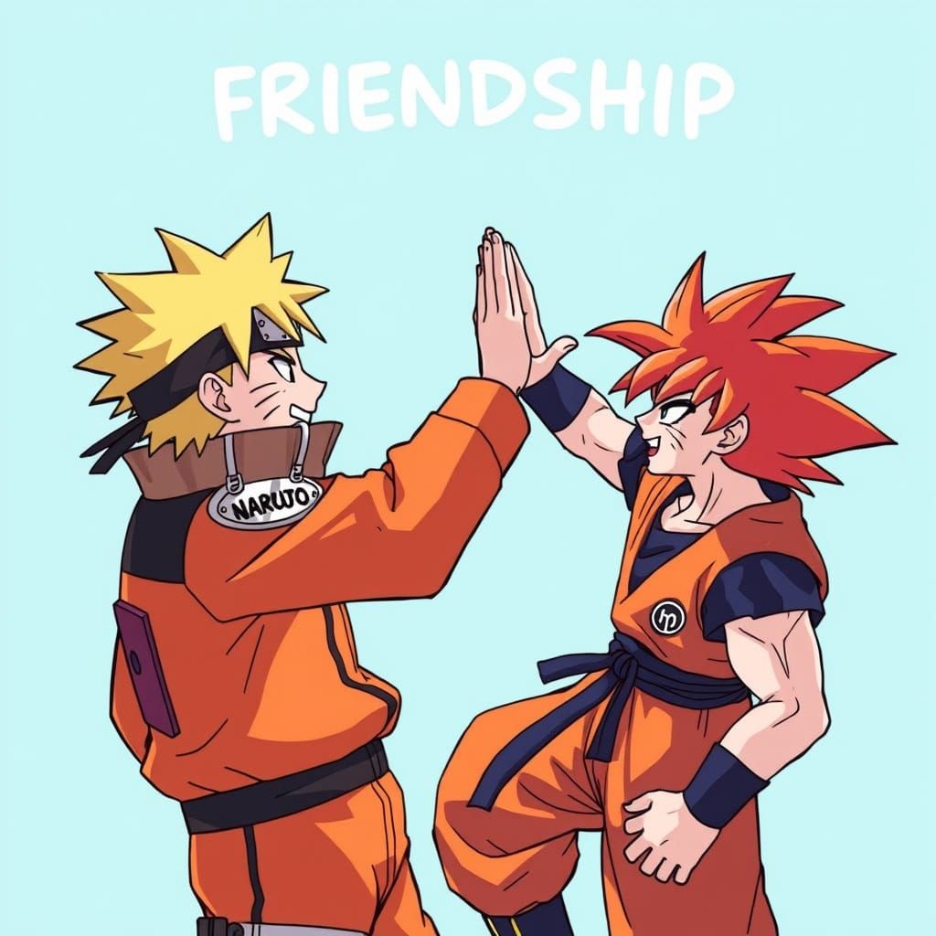 Naruto and Goku Share Heartwarming Moment of Friendship in a...