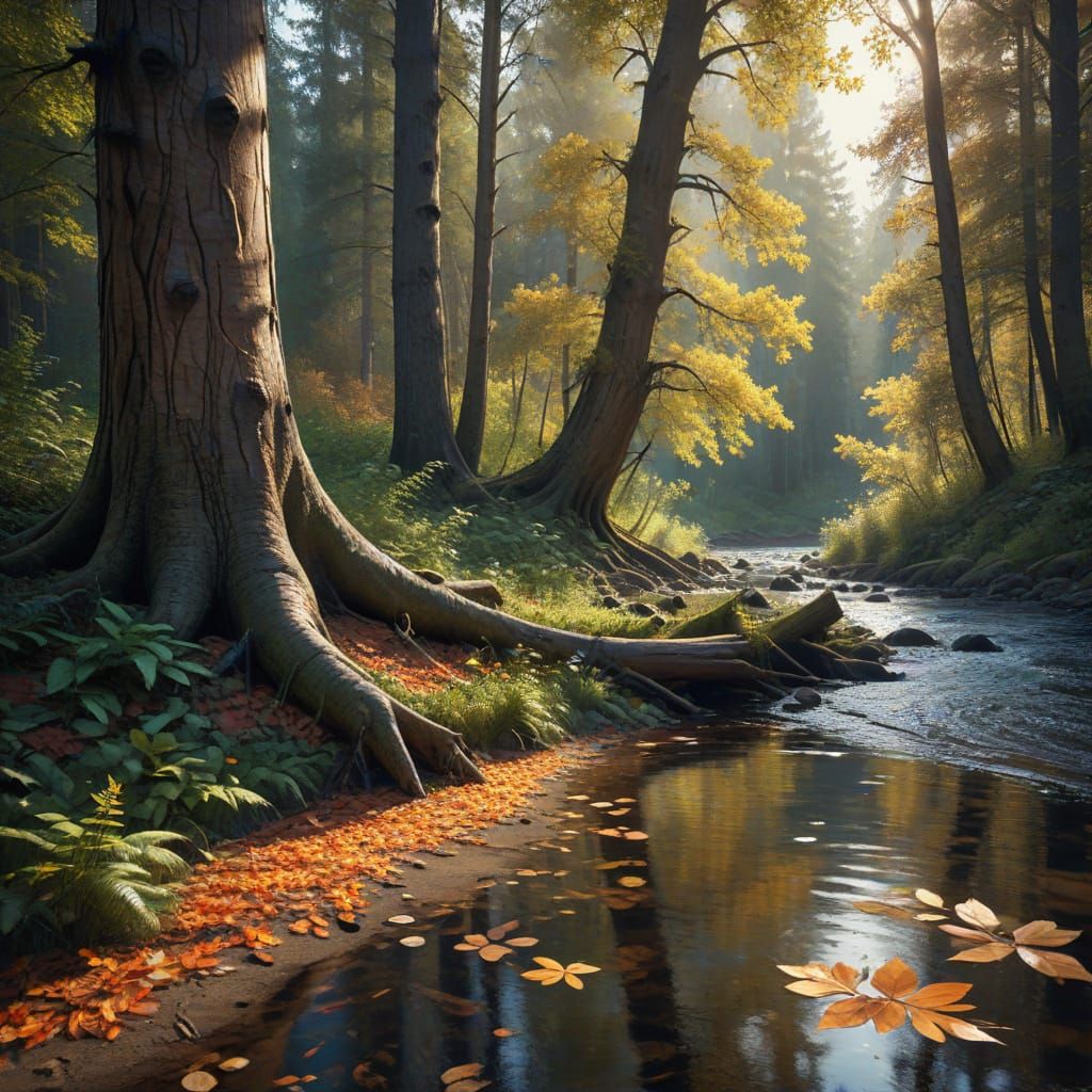 Imagine all the colors of summer and autumn, landscapes of A...
