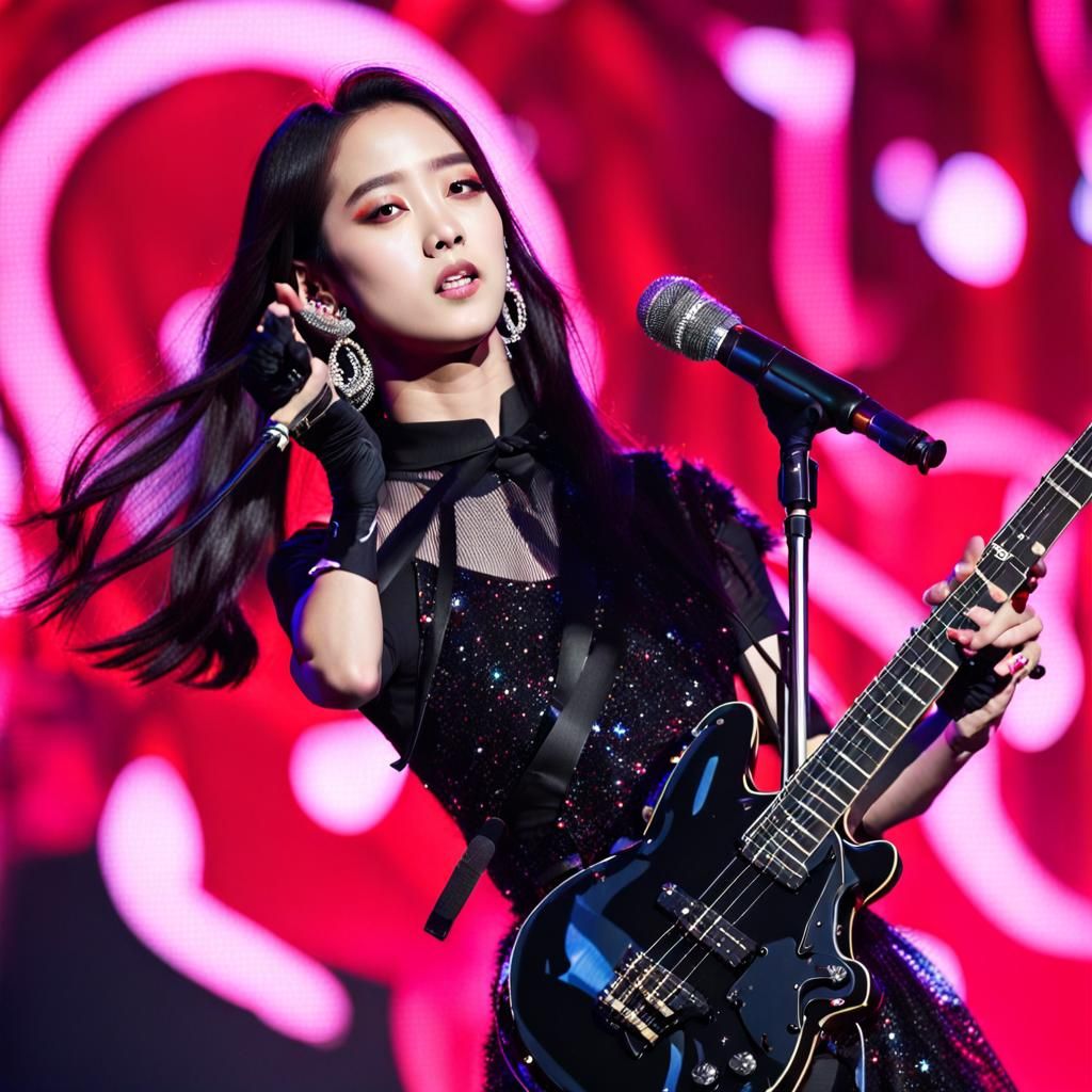 Kim Jisoo and Rose Performing Live