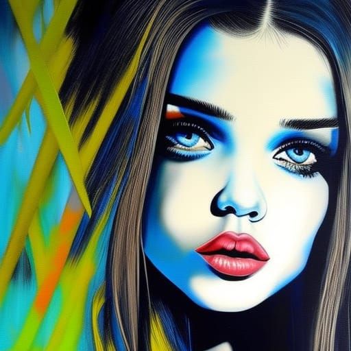 India Eisley Inspired Graffiti Art Portrait