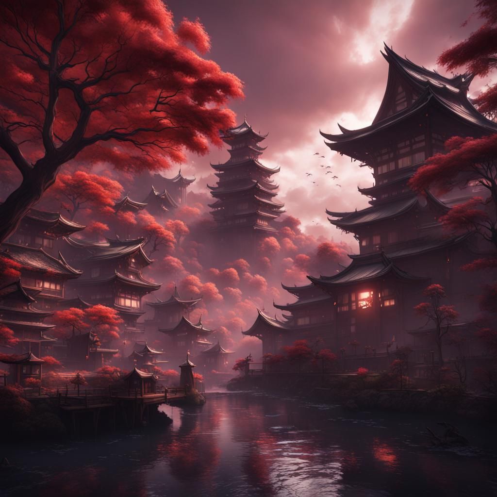 Detailed Matte Painting of Itachi Uchiha