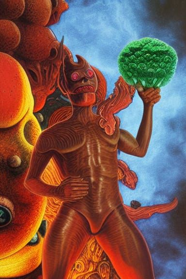 Surreal Pop Art Collage Portrait with Body Horror