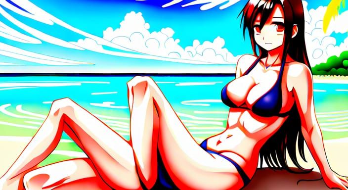 In the Beach with the Local Skinwalker who got rizzed trying to understand how human legs work