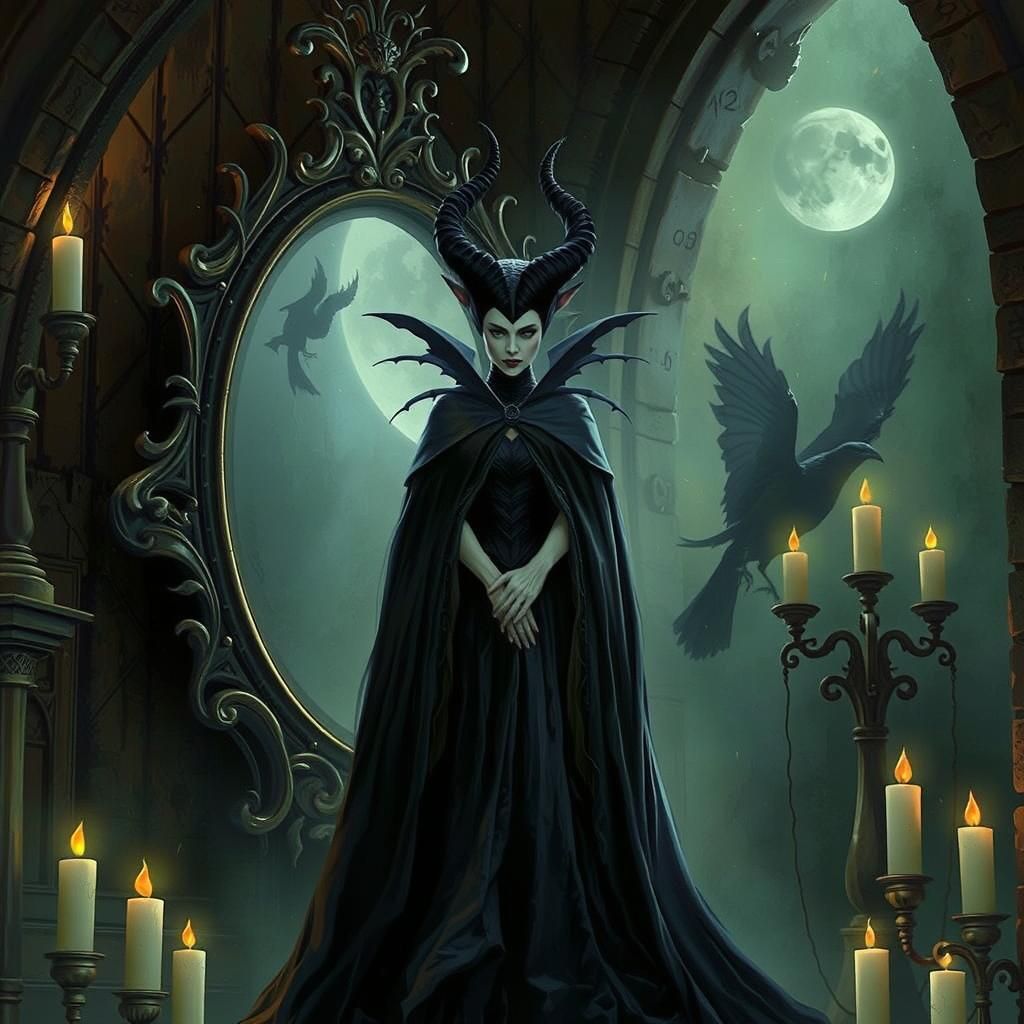 Maleficent and the Mystical Mirror in Gothic Art