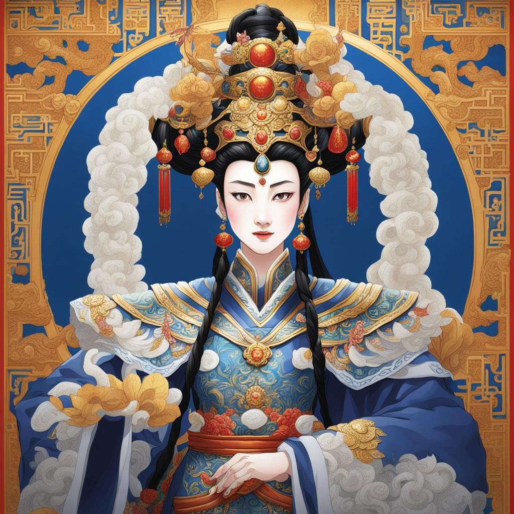 Elegant Portrait of Wu Zetian