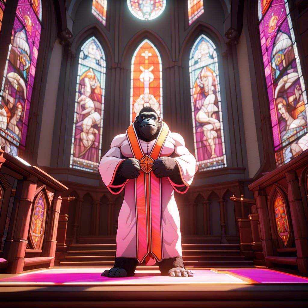 Priest Gorilla Bodybuilder in Unreal Engine 5