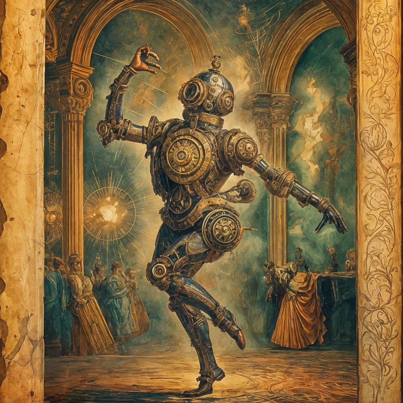 Clockwork Automaton Dances: Golden Age Illustration