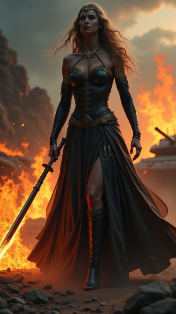 Adventuress in the realm of rocks and fire