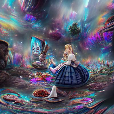 Alice in Wonderland: Holographic Cosmic Illustration