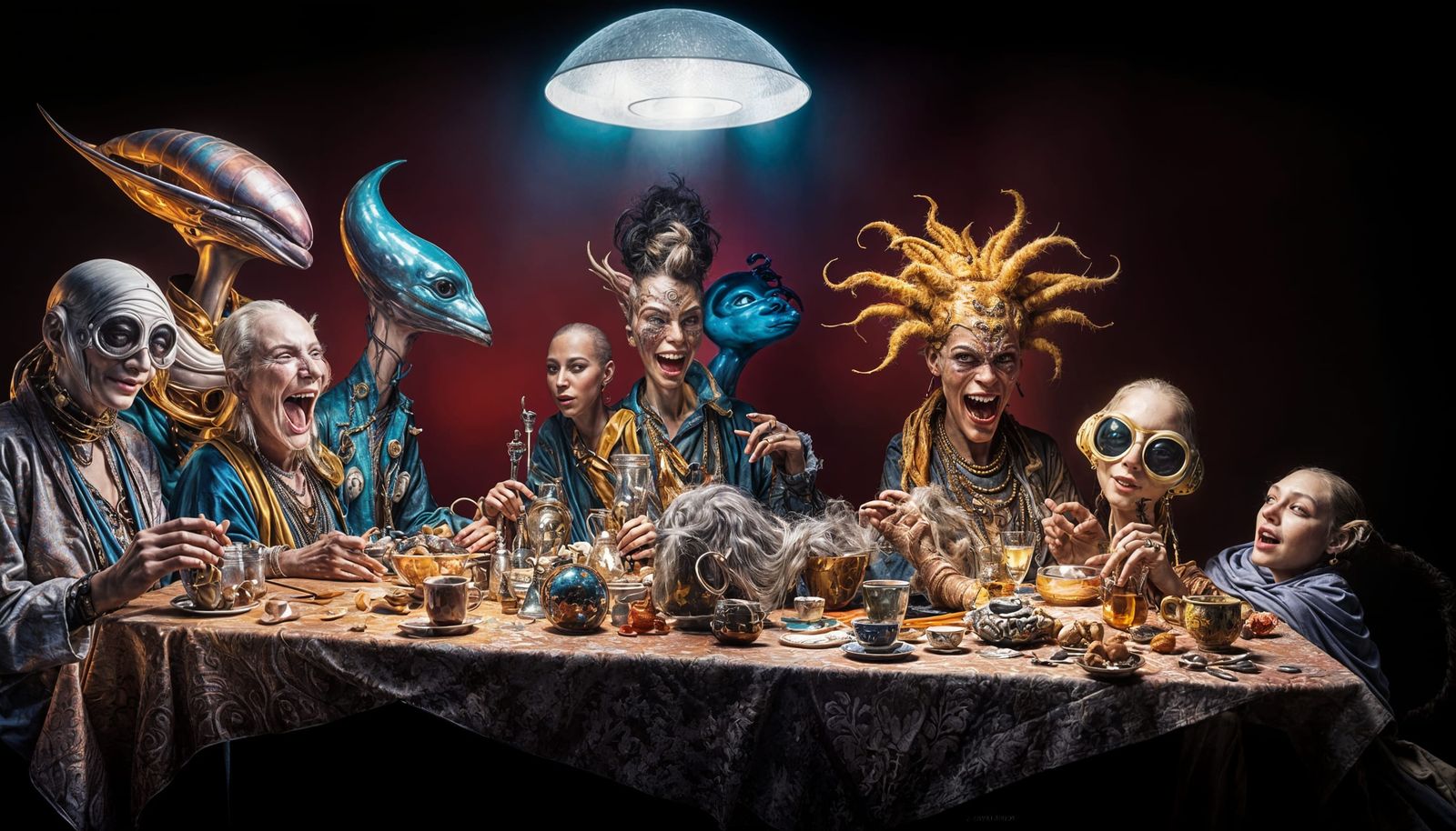 Extravagant Alien Characters in Dreamscape: Photorealistic A...