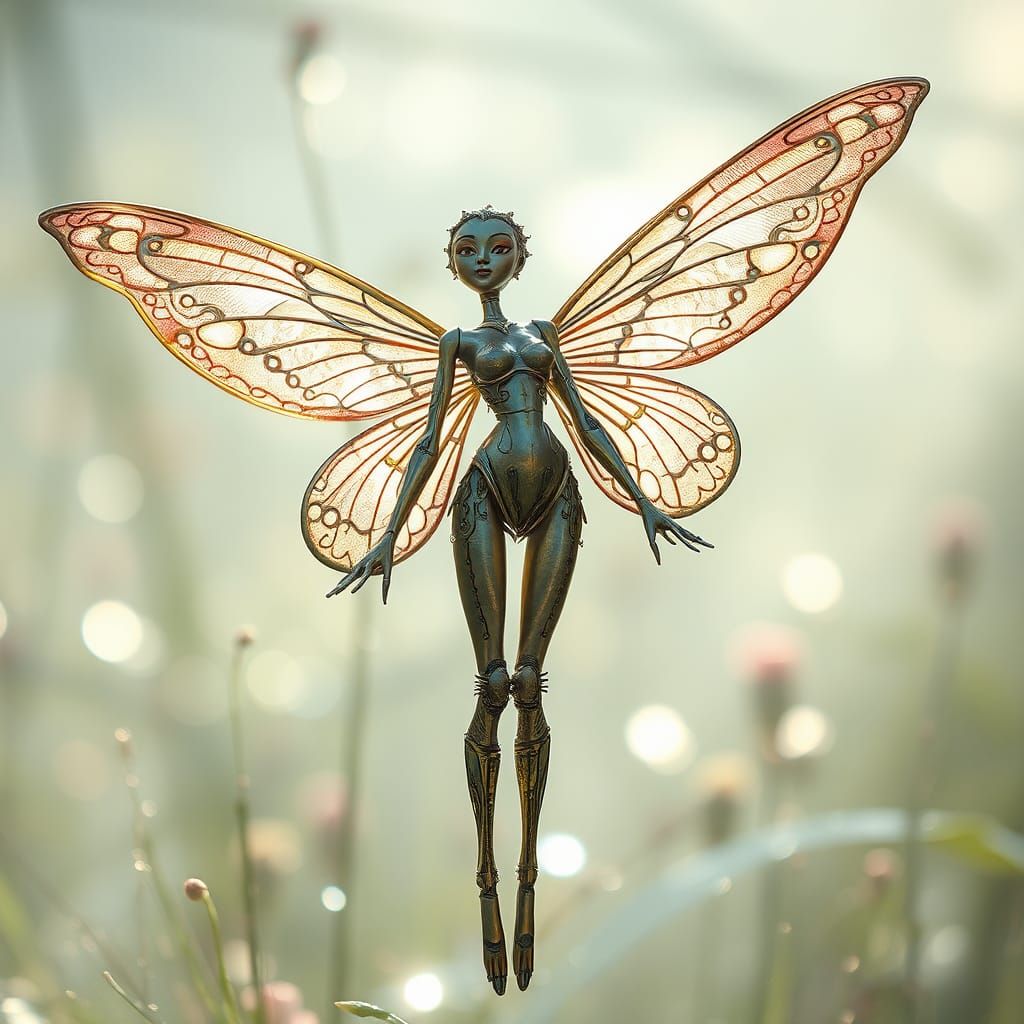 Iridescent Metal Faerie in Ethereal Glade