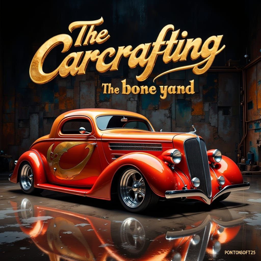 Custom 1936 'Chopped & Slammed' Car in Studio