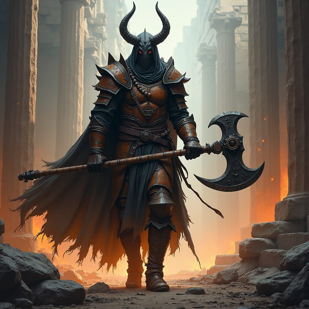 Hell-Striding Ranger in Apocalyptic Fantasy Realm