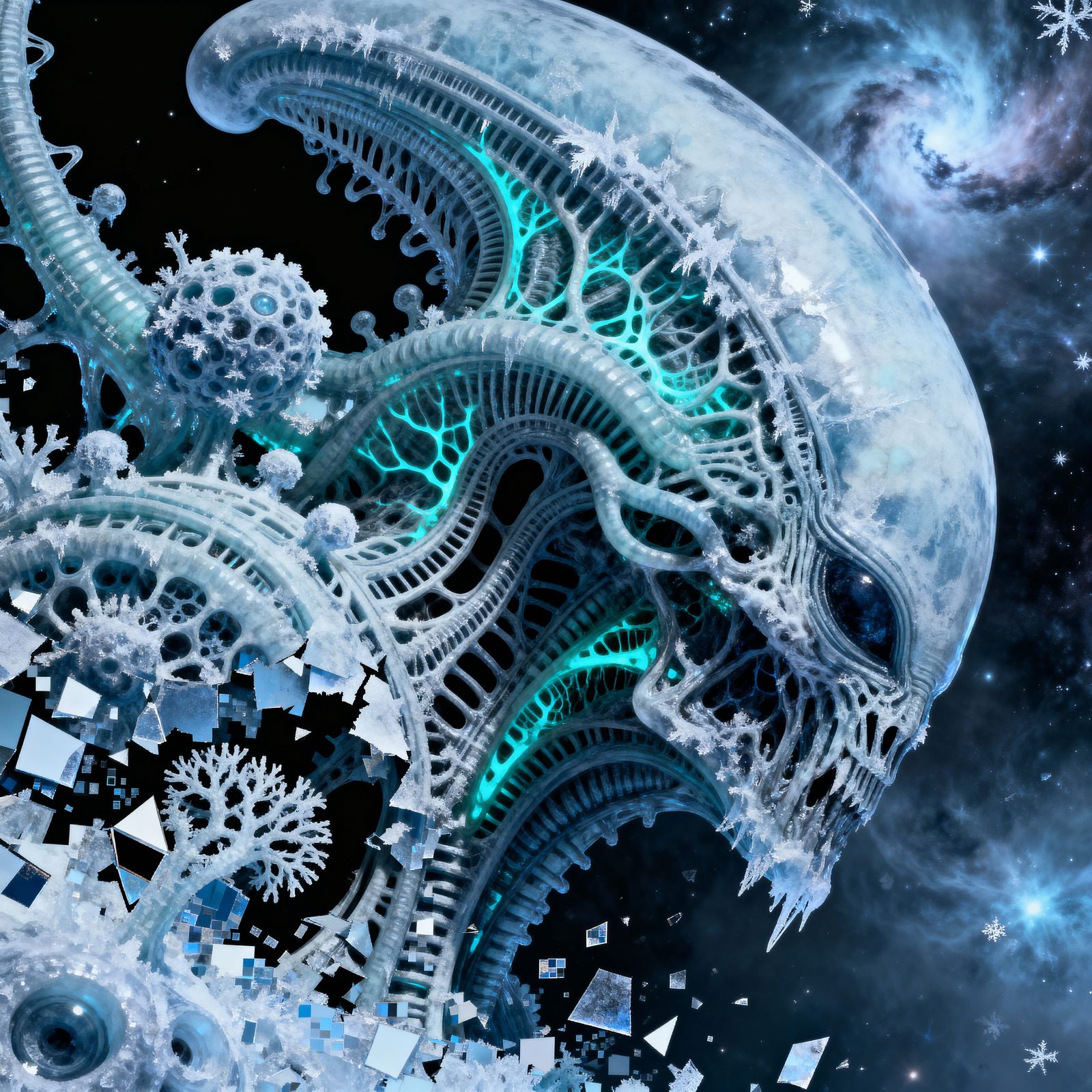 Lovecraftian Celestial Horror With Biomechanical Elements