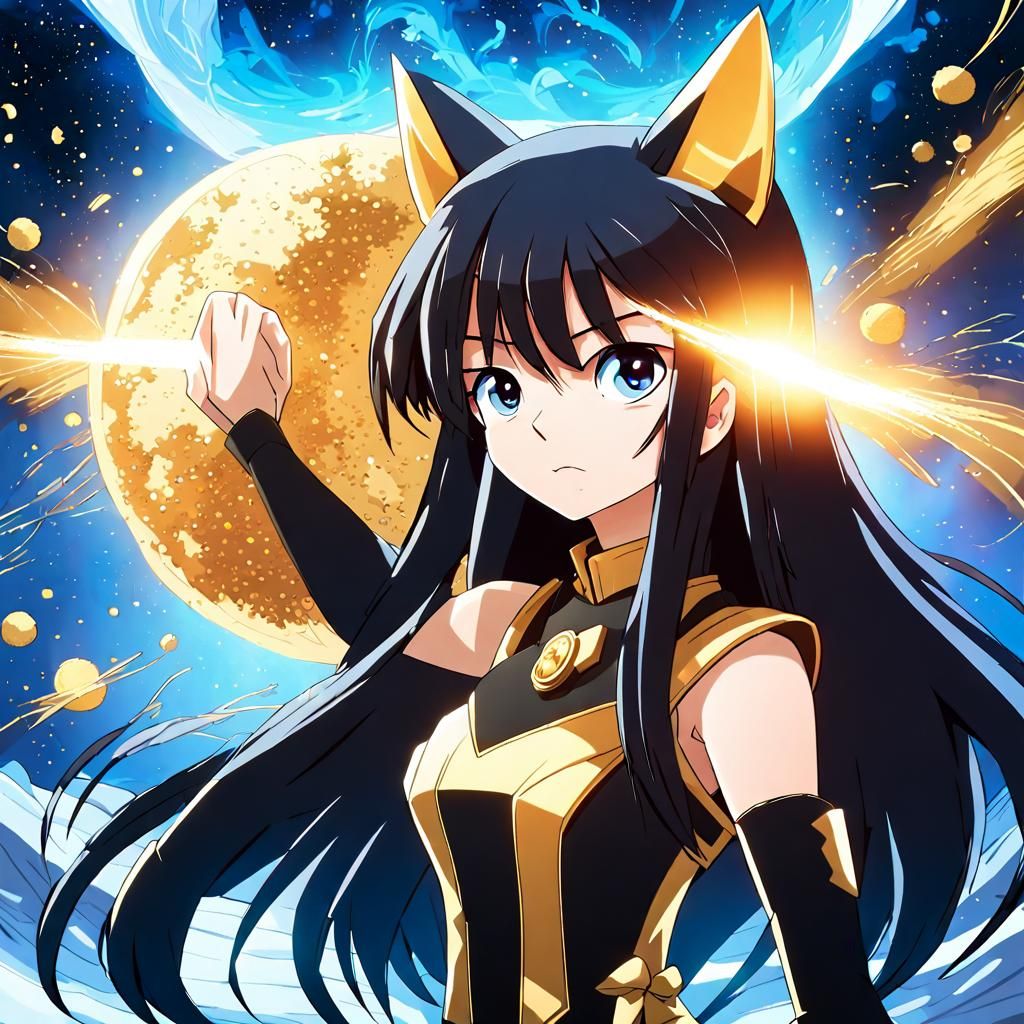 Cosmic Battle: Girl Caught in Astral Clash