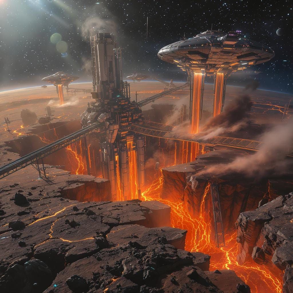 Fractured Planet Industrial Harvesting in Science Fiction St...