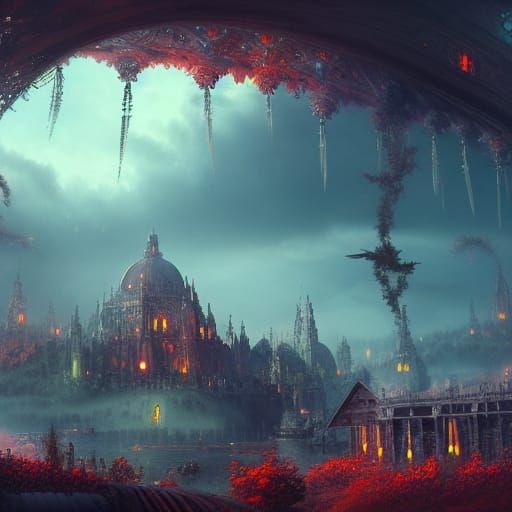 Colorful Epic Digital Matte Painting