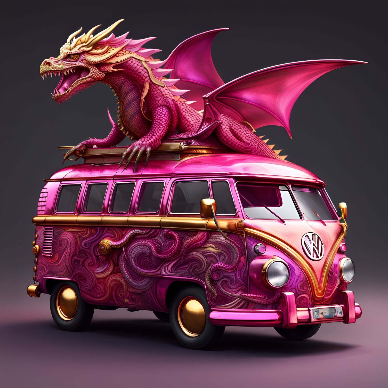 Pink Dragon Camper Van #A, Masterplayer