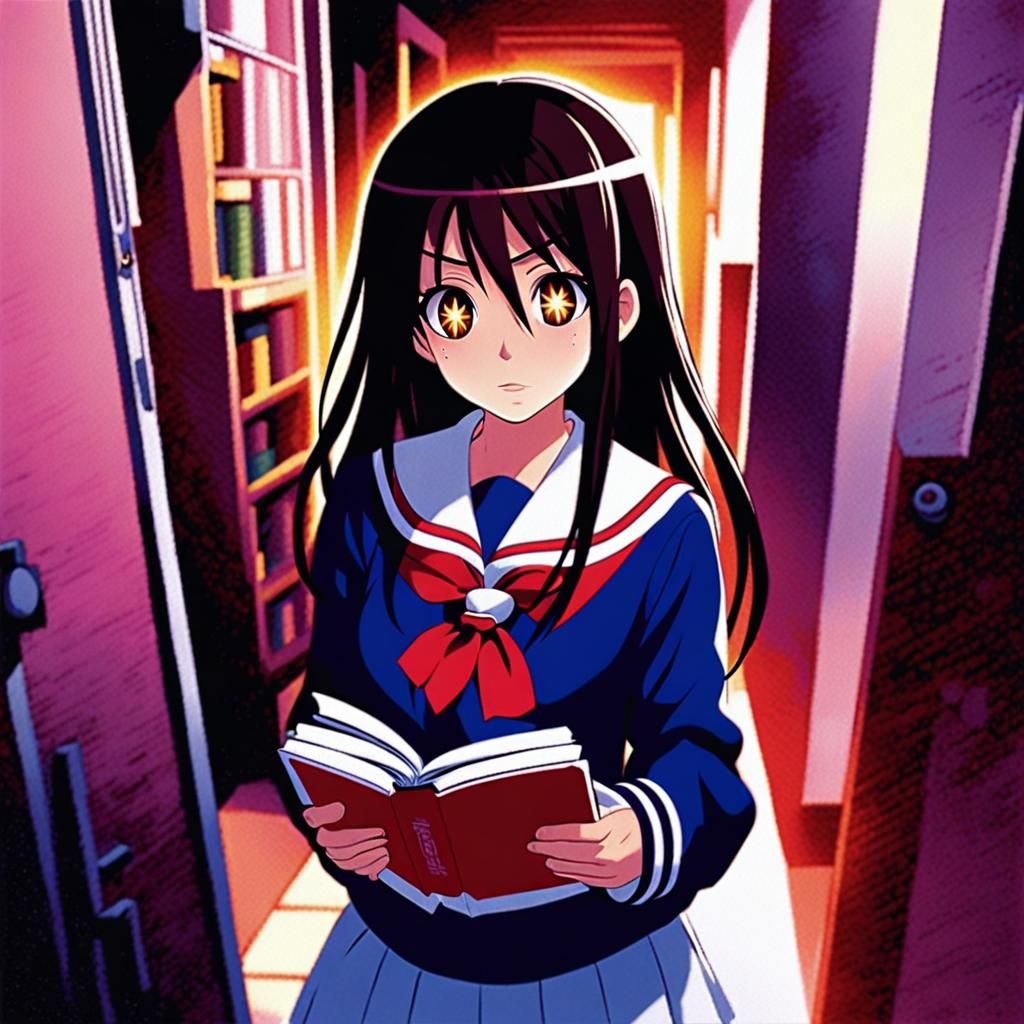 Moka from Rosario Vampire in Anime Style