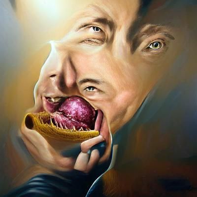 Elon Musk Eating a Potato: A Candid Photo