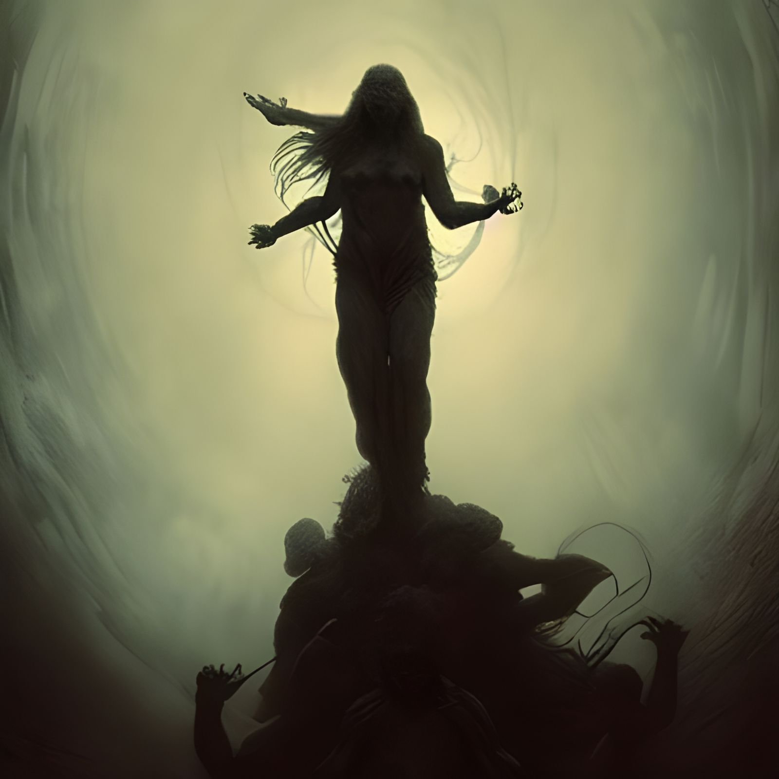 Demons of the Deep: A Gothic Horror Scene