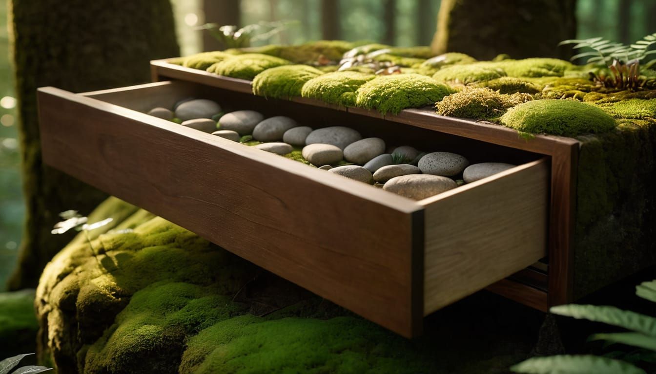 Surreal Forest Inside a Drawer: Fantasy Landscape