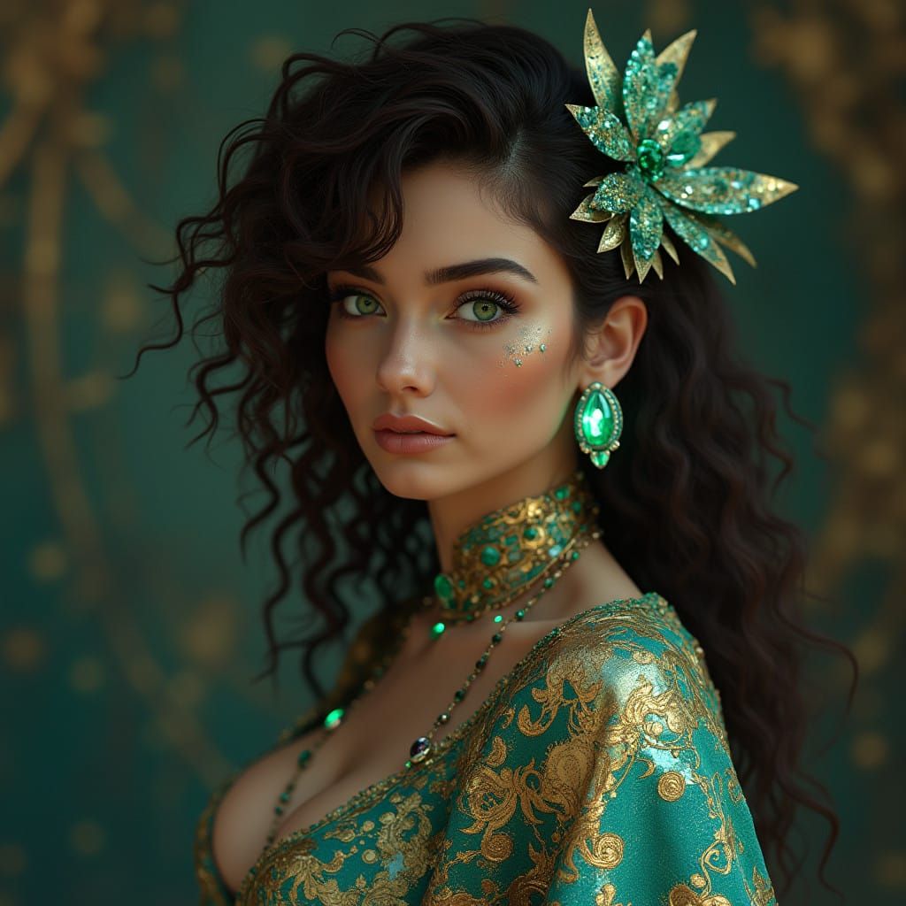 Enchanting Futuristic Beauty in Heart-Shaped Face, Piercing ...