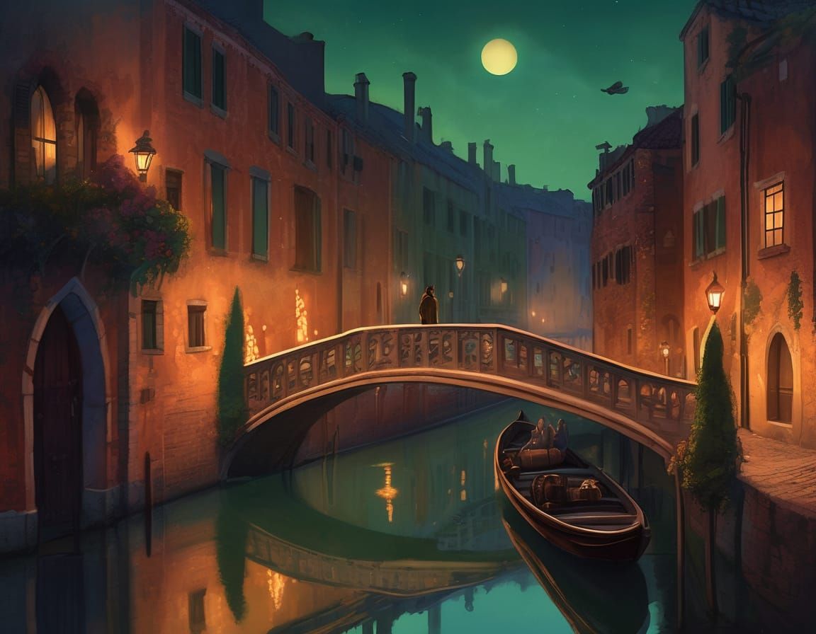 Magical Medieval Cityscape at Twilight