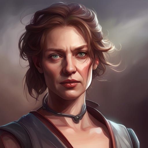 Hyperdetailed Portrait of Bean Woman, Artstation Style