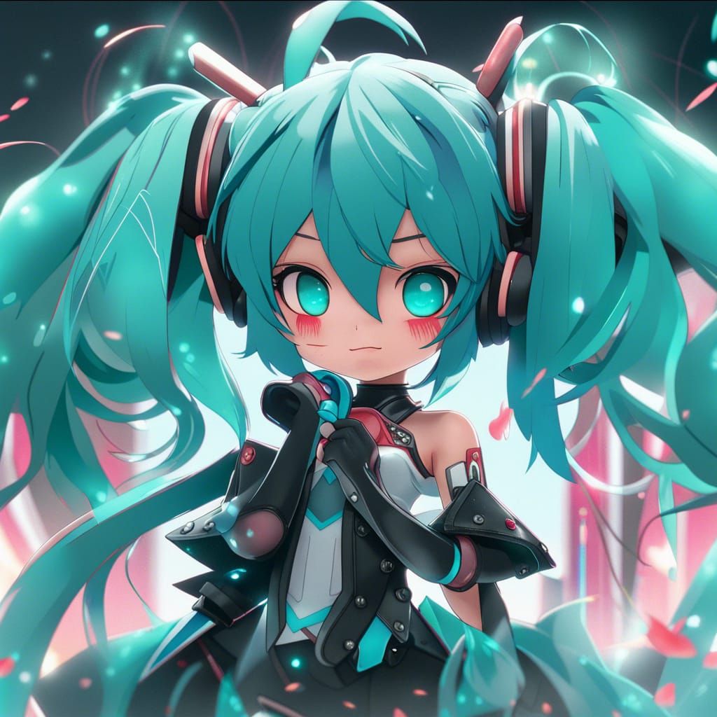 Hatsune Miku Chibi: Detailed Fantasy Art