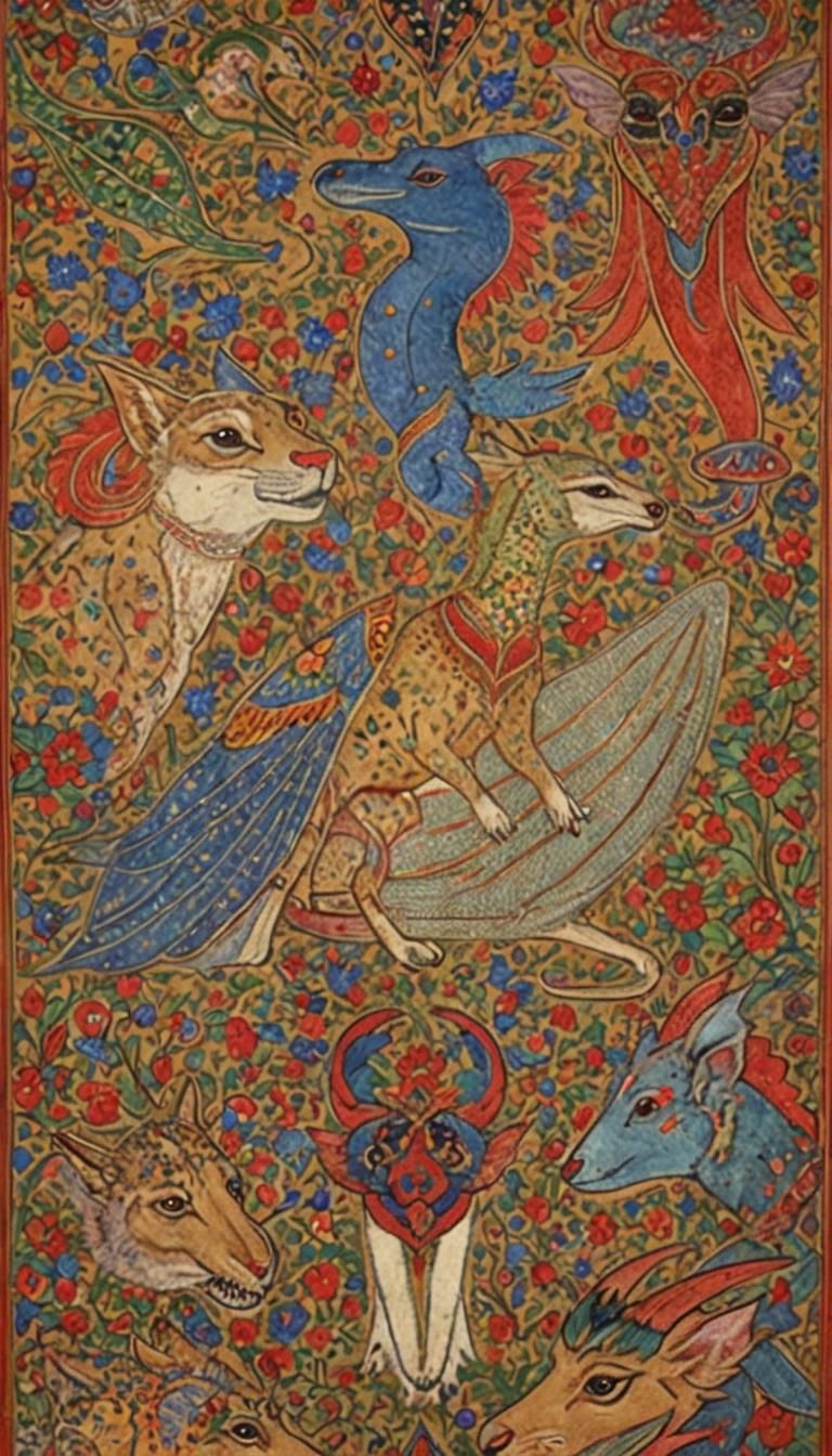 Qajar Art Inspired AI Image