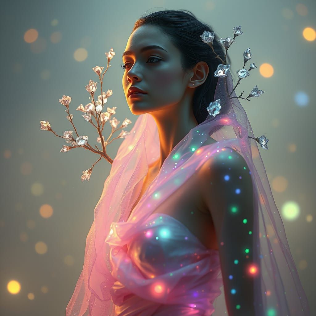 Enchanted Celestial Being Radiates Ethereal Glow