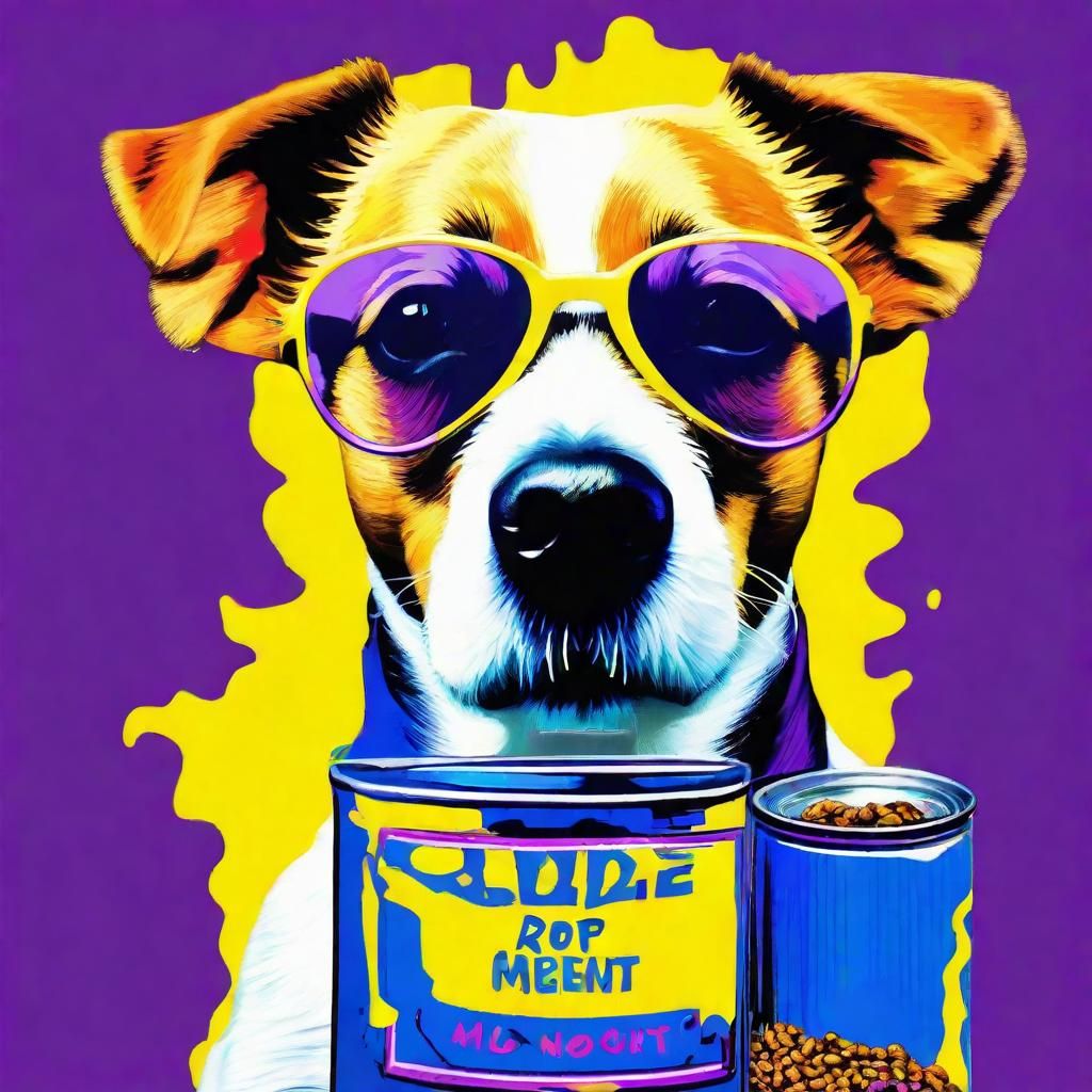 Jack Russell in Pop Art Style with Monet Colors
