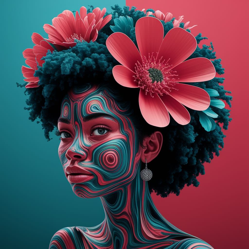 Abstract Turquoise Texture with Janejaylicious Flair